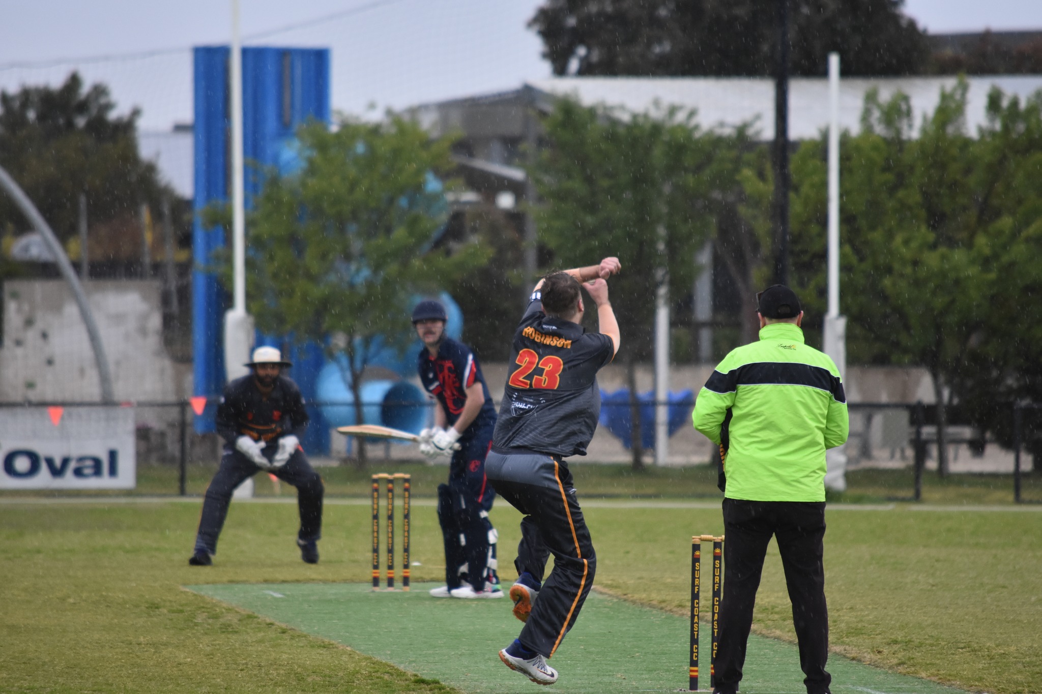 Surf Coast Cricket Club bowler in action